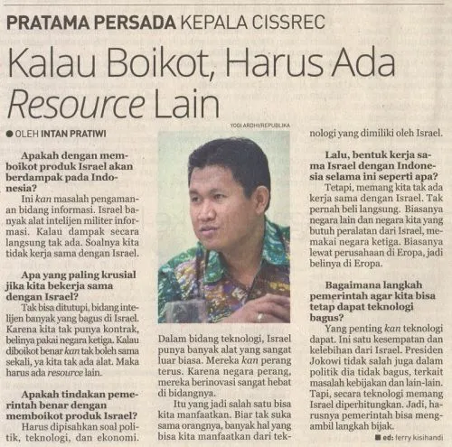 Pratama Persadha: Kalau Boikot, Harus Ada Resource Lain