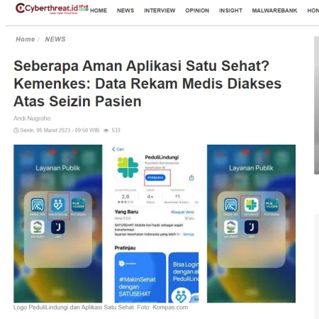 Seberapa Aman Aplikasi Satu Sehat? Kemenkes: Data Rekam Medis Diakses Atas Seizin Pasien